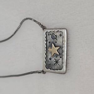 14k Gold & Sterling Silver Galaxy Necklace